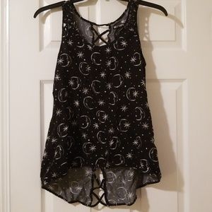 Celestial Crisscross Tank Top